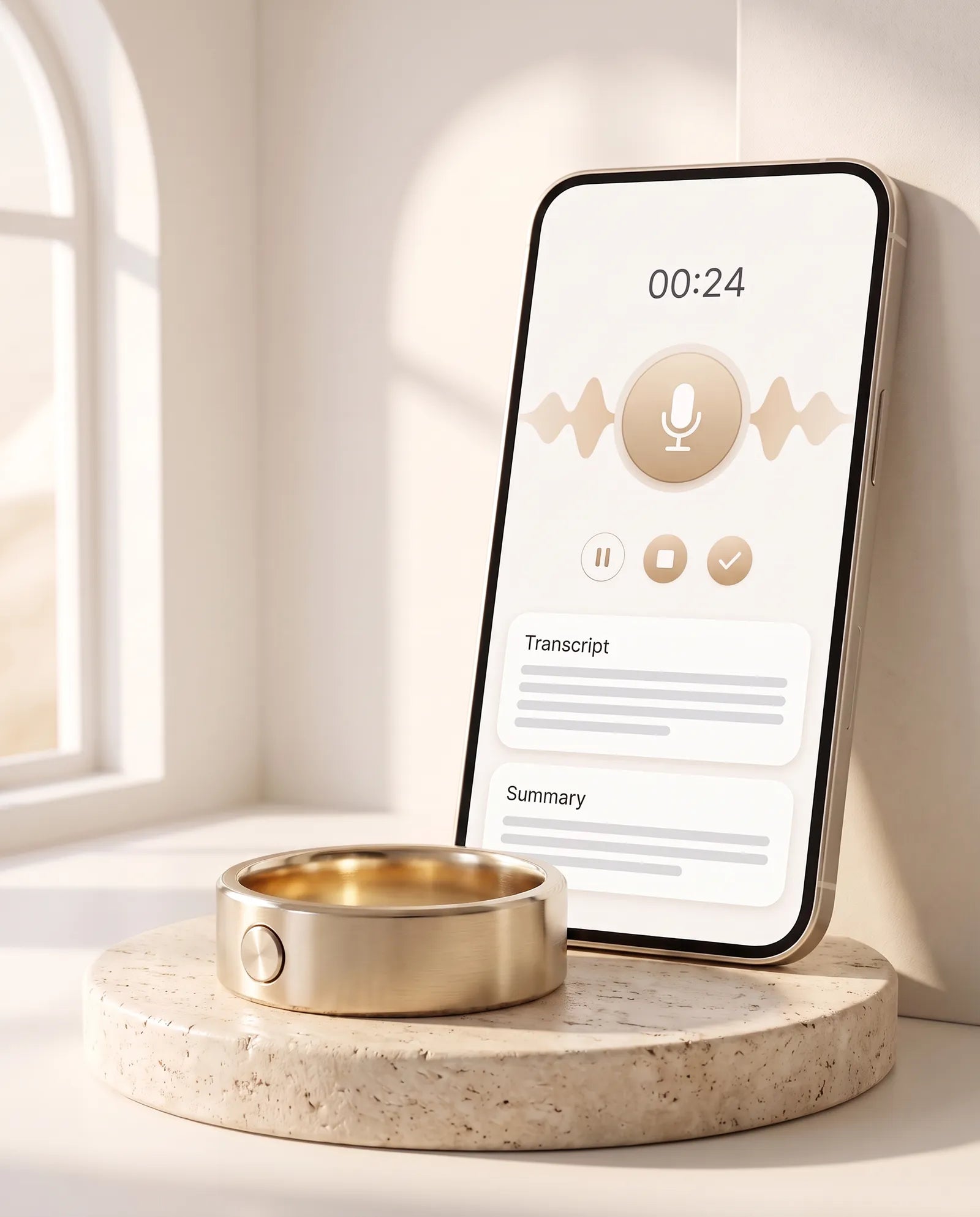 Revaudo AI Ring in gold, view 6